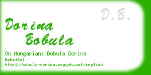 dorina bobula business card